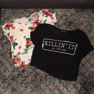 Gently worn Crop top duo